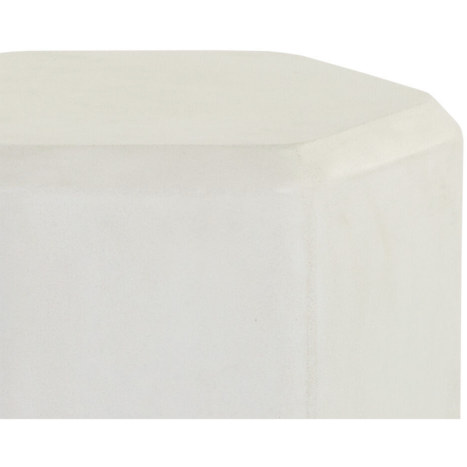 Spezza 22.5 X 18 inch White Outdoor End Table, High